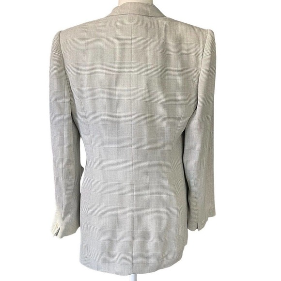 Jones New York Women’s Double Breasted Suit Jacket Coat Gray Plaid Size 10 New - Picture 4 of 10